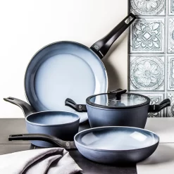 Moneta Aria Kochset, 5-tlg., Kochtopf, Bratpfanne, Topf, Pfanne, Stieltopf, Deckel, Aluminium, 0014126573 -Küchendiscounter c23ee63ec7296dda6fa762b1b20082f6