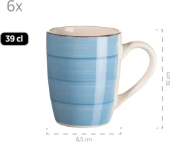 Mäser 931601 Frühstücksset Lumaca Für 6 Personen, Steingut, Dunkelblau (1 Set, 18-teilig) -Küchendiscounter c402d4afdf1d30159ddd453b0a463e60