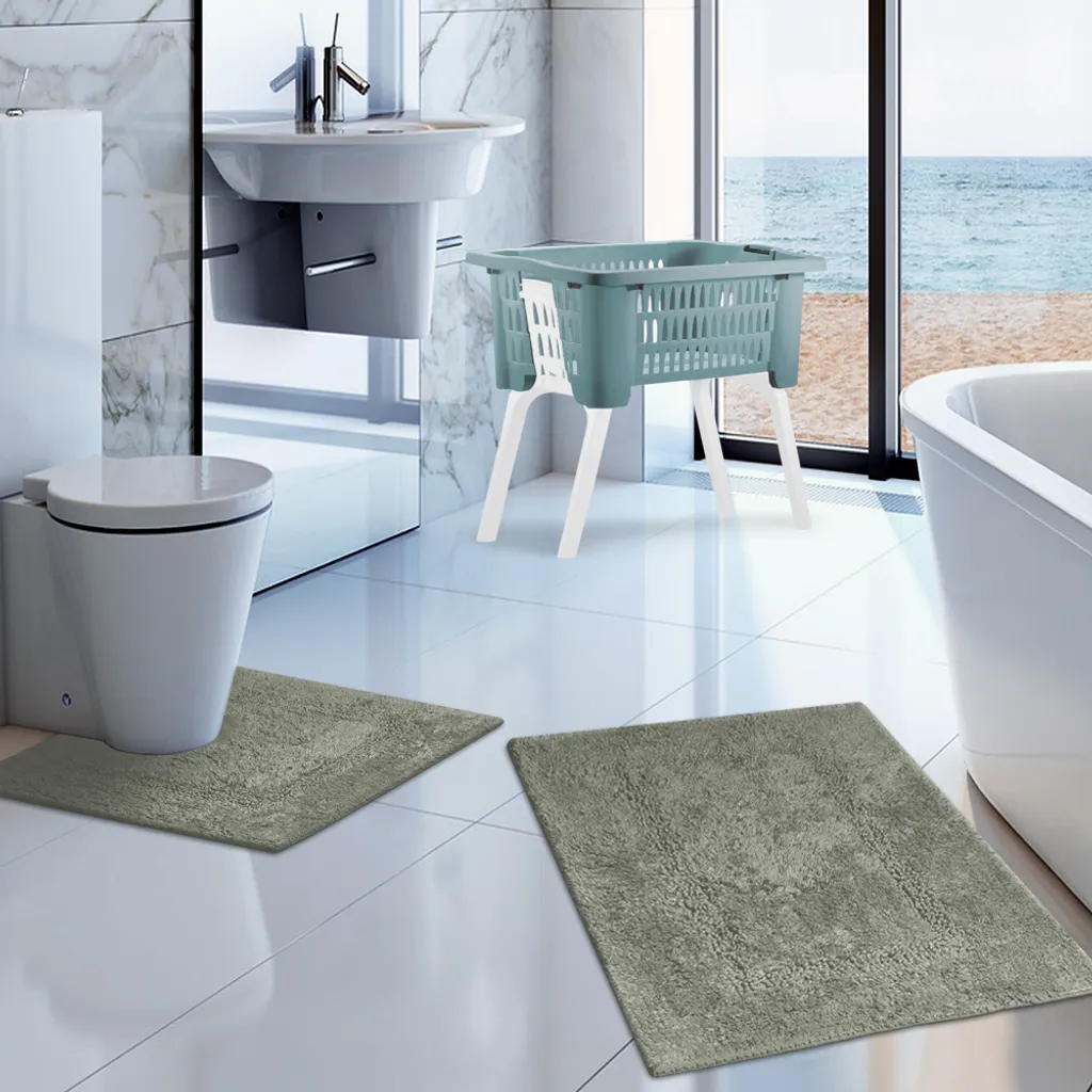 Deuba Wäschekorb 2er Set Klappbare Standfüße Tragegriff 38L Badezimmer Wäschesammler Waschbehälter Aufbewahrungskorb Kunststoff, Anzahl/Farbe:2x Blau 2 Deuba Wäschekorb 2er Set Klappbare Standfüße Tragegriff 38L Badezimmer Wäschesammler Waschbehälter Aufbewahrungskorb Kunststoff, Anzahl/Farbe:2x Blau – Bild 2