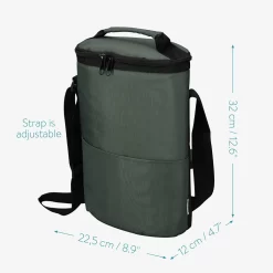 Navaris Kühltasche Für 2x Weinflasche - Kühler Tasche Für 2 Flaschen Wein Prosecco Oder 4 Bierdosen - Flaschentasche Mit Tragegurt In Grau -Küchendiscounter c46658207ecef866e8dd5dcfd9a27b30