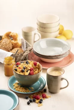 Mäser 931601 Frühstücksset Lumaca Für 6 Personen, Steingut, Dunkelblau (1 Set, 18-teilig) -Küchendiscounter c46df559f097f1a67db40a8a61eda8bb