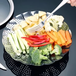 Edelstahl Dampfgarer Einstellbar Dünsteinsatz (16cm-25cm) Dämpfeinsatz Für Kochtöpfe -Küchendiscounter c4b3212de3892a8585a8623326f57ee1