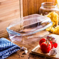 Pyrex Glasbräter Auflaufform Backform Bräter Glaskochgeschirr Mit Deckel Oval 7 L -Küchendiscounter c7a72fbb91b9d4ed2f27231ba0717338