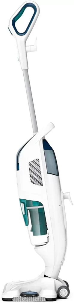 Rowenta Bodendampfreiniger Clean & Steam Revolution RY7757 | 2 In 1 Reingung | Verdampfer Für ätherische Öle | Alle Bodenarten | Anti-Kalk-Kartusche | Weiß/Blau -Küchendiscounter c8d71f958cab24e07ebaa6b4cf97d4c4