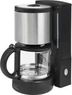 GUTFELS KA 8101 Swi Kaffeemaschine | Glaskanne | 4 Bis 10 Tassen Fassungsvermögen | 1080 W Leistung | Edelstahl | Schwarz