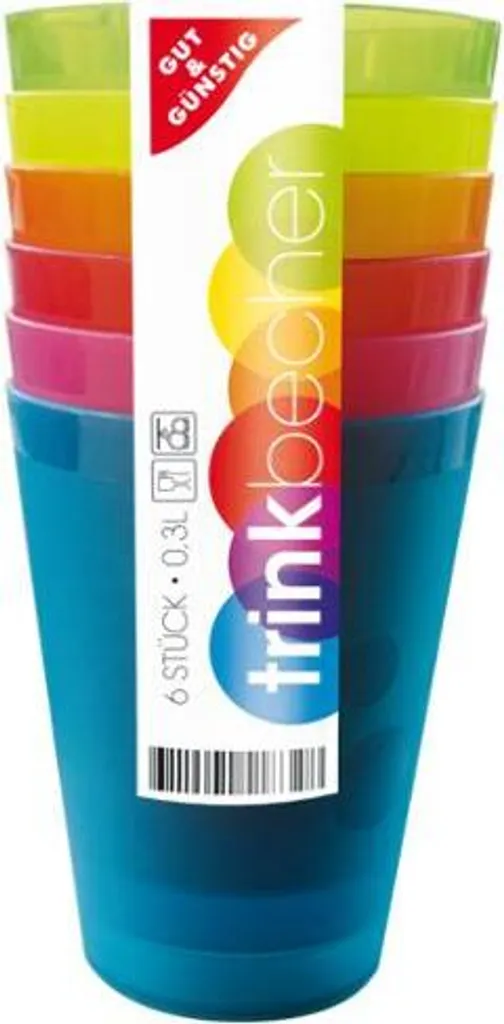 Gut & Trinkbecher Kunststoff 6er 1 Gut & Trinkbecher Kunststoff 6er