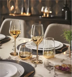 CreaTable 23461 Golden Days Weinglas 350 Ml, Klar (4er Pack) -Küchendiscounter ce3fef8af2fd9ff8f562a26b4282defd