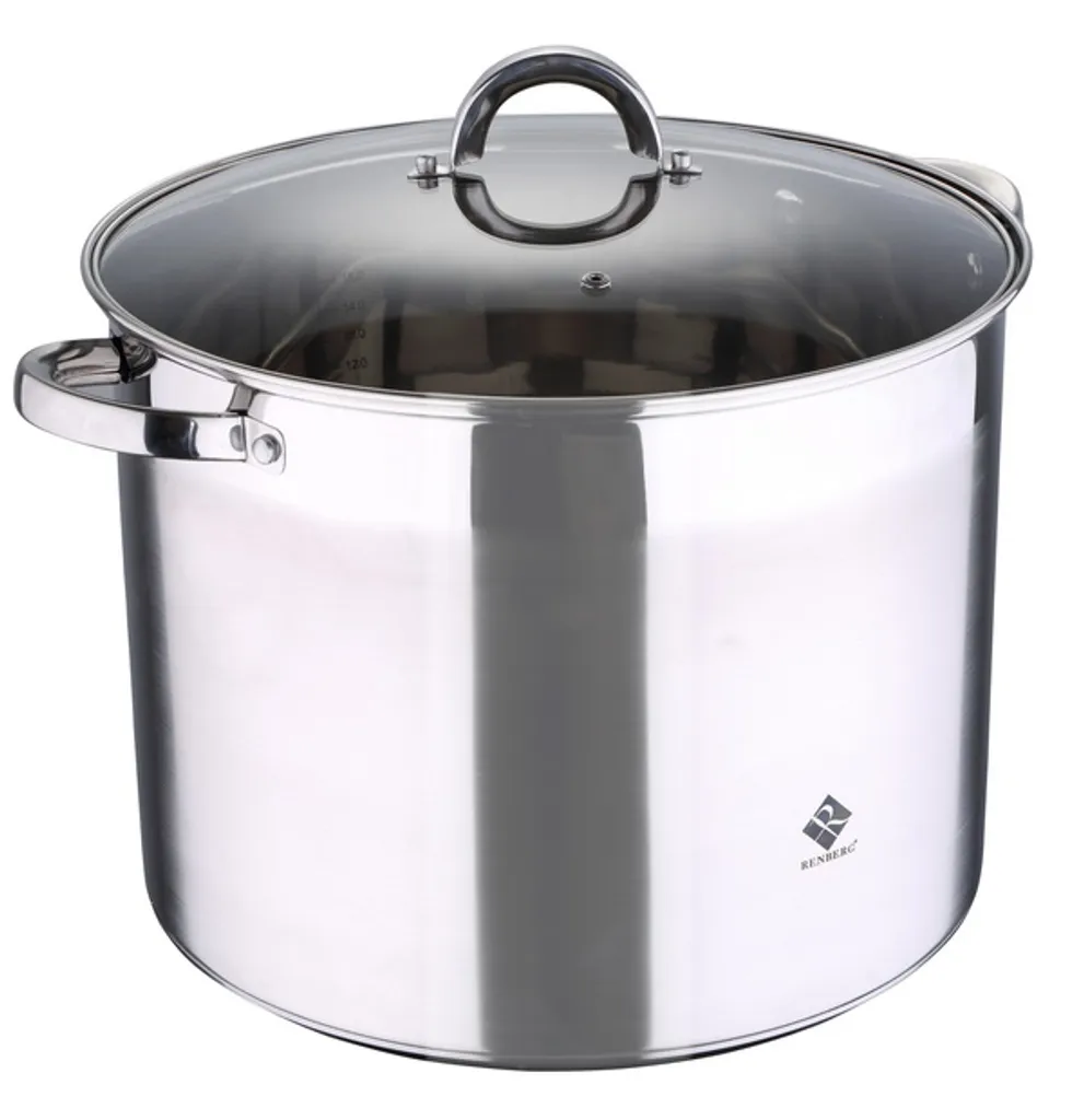 Renberg Induktion Kochtopf + Glasdeckel Topf Suppentopf 12 L RB-2262 2 Renberg Induktion Kochtopf + Glasdeckel Topf Suppentopf 12 L RB-2262 – Bild 2