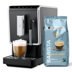 Tchibo Kaffeevollautomat Esperto Latte Inkl. 1kg Barista Caffè Crema Für Caffè Crema Und Espresso, Anthrazit
