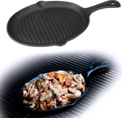 Jim Beam BBQ Servierpfanne Gusseisen - Grillpfanne Steakpfanne Emaille Mit Holzuntersetzer Servierbrett 4er Set -Küchendiscounter d5cd6bb701d7c4f2264d7c9e78f610c9