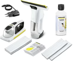 Kärcher Akku-Fensterreiniger WV 6 + KV 4 Premium Mit Schnellladegerät Inkl. Reinigungsmittel RM 500, Wischtuch