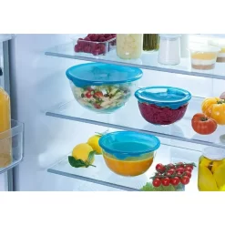 Pasabahce 97314 Chefs Vorratsdosen 3er Set Aufbewahrung Servierschalen Set Rührschüssel Glas Stapelbar Salat Schüsseln Schale Mit Deckel -Küchendiscounter dee0c82e1e5db69ab28cf184987d02e2