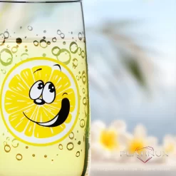 Trinkgläser Mit Lustigen Fruchtgesichtern 350ml (max. 400ml) Set 6 Teilig Aus Glas Bunt -Küchendiscounter e2a60de750a31692581b3a55da70c0dc