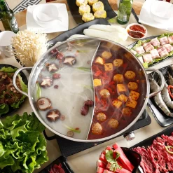 Universaltopf Hot Pot Topf Suppentopf Doppelseitig, Suppen Kochgeschirr, Zwei Geschmack 28*8cm -Küchendiscounter e80a2da23ccb2ef85769b9f975f397c8