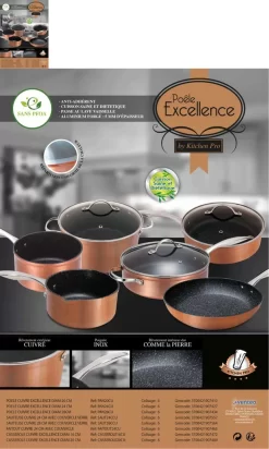 Excellence Sauteuse Ø28 Cm By Kitchen Pro - Schmorpfanne 28cm Mit Deckel, Pfanne, Aus Kupfer Und Rostfreiem Edelstahl, Induktion -Küchendiscounter e8f2f003cdf9c2ef0aca370ecb4996d1