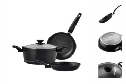 Topfset FAGOR Topf Mit Glasdeckel 2x Bratpfanne -Küchendiscounter eb66326abd95b80ead0cc86589334406