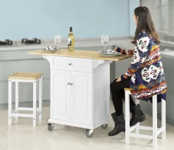 SoBuy 2er Set Stuhl Holzstuhl Essstuhl Küchenstuhl Hocker Zum Küchenwagen 2xFST29-WN -Küchendiscounter eb67176df78a6594657f2f767bf67303