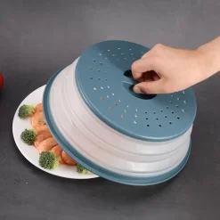 Faltbare Mikrowellen-Abdeckplatte Für Lebensmittel, Belüftet, Faltbar, Spritzwassergeschützt, Mikrowellen-Spritzschutz, BPA-freies Silikon & Kunststoff Und Spülmaschinenfest ,Ink-blue Colour -Küchendiscounter f0587dae3ed571e8866b82b8b011f46b