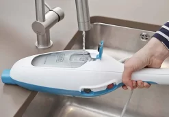 Black & Decker Black+Decker FSM13E1 Dampfbesen Steam Mop, Basic (Dampfreiniger Für Hygienische, Gründliche Sauberkeit, Abnehmbarer Stiel, Einfache Bedienbarkeit, Inkl. 1 Mikrofaser-Pad), 1300 W -Küchendiscounter f255885e05804ddb46b285ca7349b202