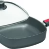 Woll Nowo Titanium Gusspfanne, Eckig 6,5 Cm Hoch Hoch Mit Sicherheitsdeckel 24 Cm