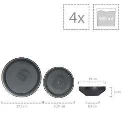 Sänger SÄNGER Steingut Geschirrset Helsinki, Tafelservice 12 Teilig Für 4 Personen -Küchendiscounter f4416702493ce460264bf4e6529626f6