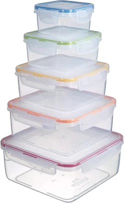 Lock&Lock HPL980CLQ5 Frischhaltedosen 5er Set - Luft & Wasserdicht (1er Pack) -Küchendiscounter f72879aa608457106805639989e9ae59