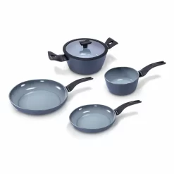 Moneta Aria Kochset, 5-tlg., Kochtopf, Bratpfanne, Topf, Pfanne, Stieltopf, Deckel, Aluminium, 0014126573