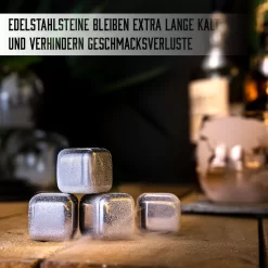 Whisiskey - Whisky Karaffe - Geschenke Für Männer - Komplette Whiskey Set - Globus - 900ML – Inkl. 4 Whisky Steine, 4 Whisky Gläser & Ausgießer - Whisky Dekanter – Whiskygläser - Natursteine -Küchendiscounter f81a801a1434fa5cc864c5d606b740ad