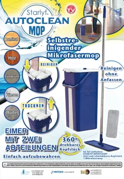 Starlyf® Autoclean MOP Ersatzmatten - 2er Pack Microfaser Wischmopp-Matten - Selbstreinigendes Wischsystem – Aus Der TV Werbung 7 Starlyf® Autoclean MOP Ersatzmatten - 2er Pack Microfaser Wischmopp-Matten - Selbstreinigendes Wischsystem – Aus Der TV Werbung -Küchendiscounter f88c844f687ccf0bf2a6f1276320b74c 1