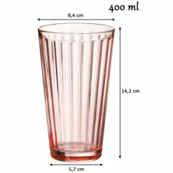 Ritzenhoff & Breker Longdrinkglas Lawe, Becher, Trinkglas, Glas, Rosa, 400 Ml, 164459 -Küchendiscounter fb10984cc80f261d3f274200d37095a0