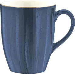 Bonna Premium Porcelain ADKMUG03KKN Aura Dusk Bockbecher, Kaffeebecher, Kaffeetasse, 8.2x11.4cm, 330ml, Porzellan, Blau, 1 Stück