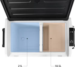 Merax Elektrisch Kühlbox Mit Kompressor 31.5L Schwarz, Mini Kühlschrank Tragbar Kühlleistung Bis -20° C, Gefrierbox 12/24 V Und 230 V Für Büro, Auto, Camping, Garten -Küchendiscounter fe4dbeb08e0aa9db4f737522e3d63472
