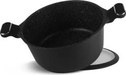 Schwarze Töpfe INDUKTION GLASDECKEL Kochtopf Topfset Keramik Und Pfanne -Küchendiscounter ff86ce03795efad325409d06cfd6ad02